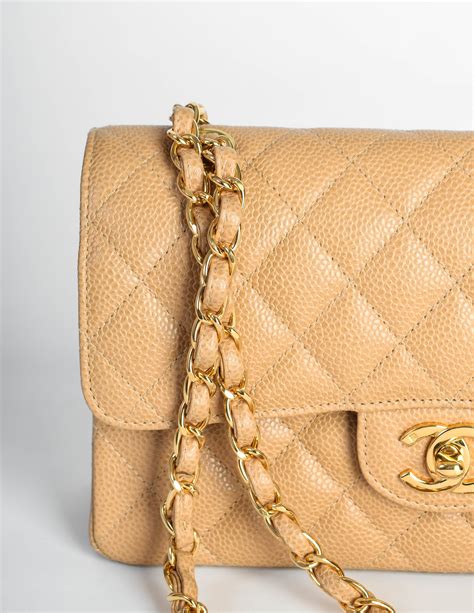 beige quilted chanel bag|chanel classic quilted bag.